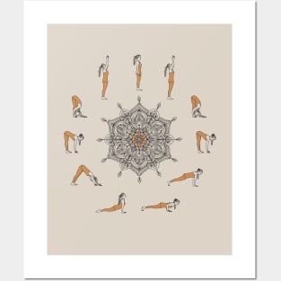 Sun Salutation Yoga Sequence Posters and Art